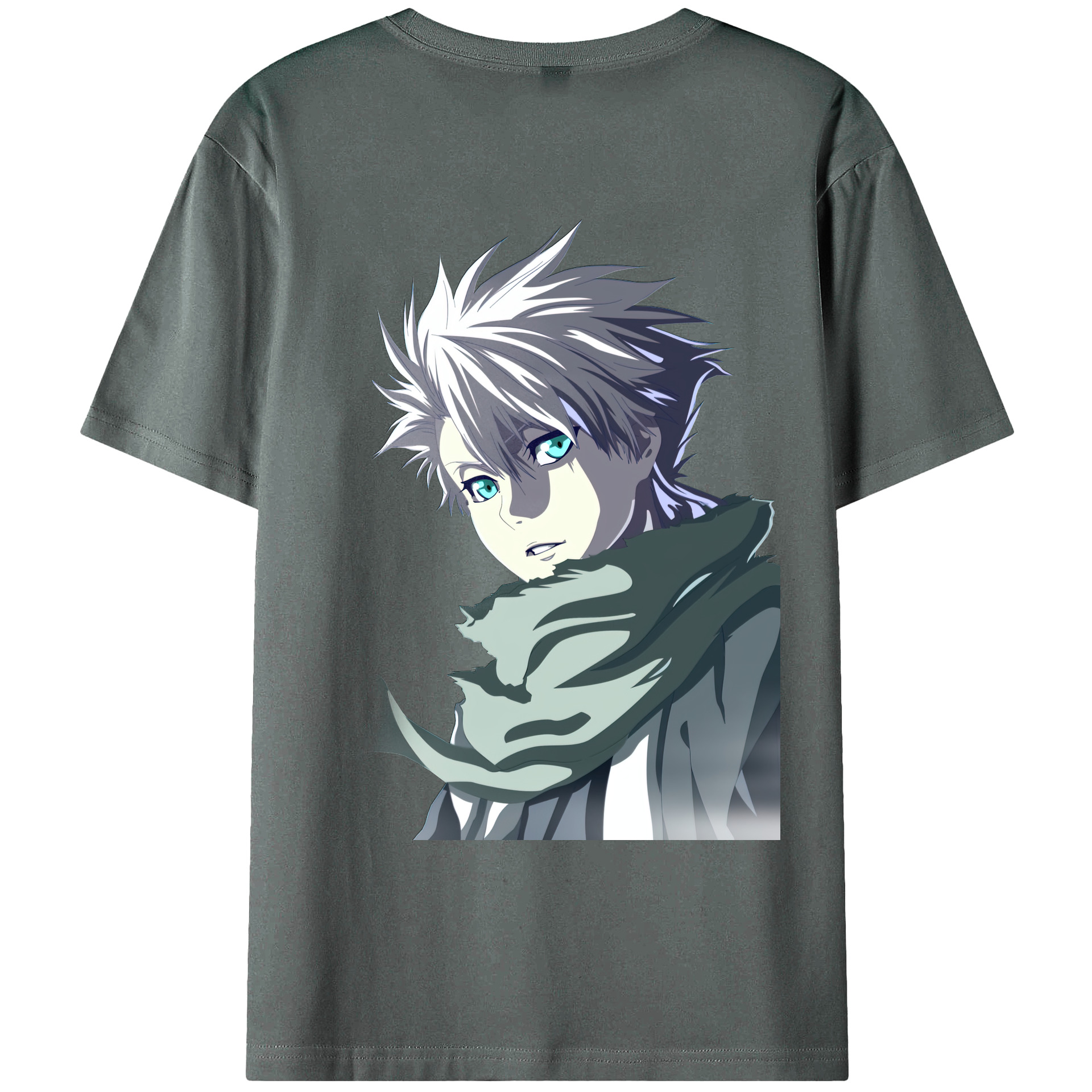 （画像用） ブリーチ 日番谷冬獅郎（ひつがや とうしろう） BLEACH Hitsugaya Toushirou 綿100％ メンズ半袖Tシャツ（バックプリント） 通気性